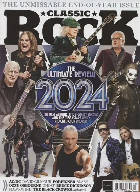 CLASSIC ROCK MAGAZINE January 2025 (2024 Review, Ac/Dc, Gilmour, Ozzy ...