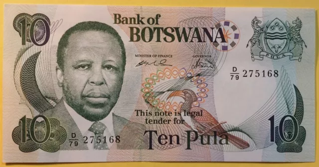 1999 Botswana 10 Pula Banknote Uncirculated