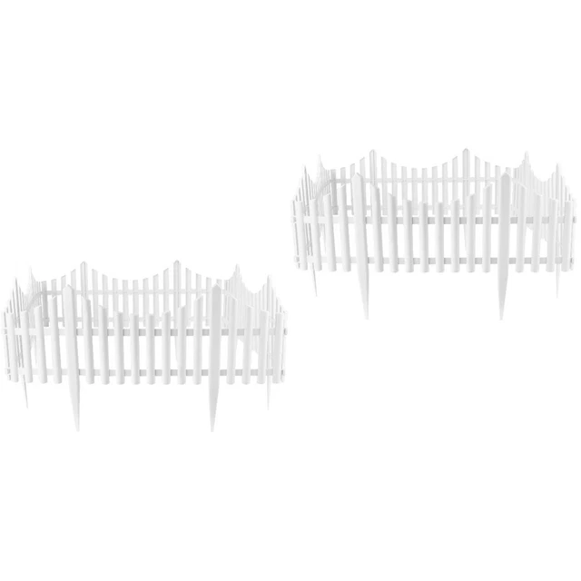 10 Pcs Baby White Garden Fence Wire Patio Fences Small Picket