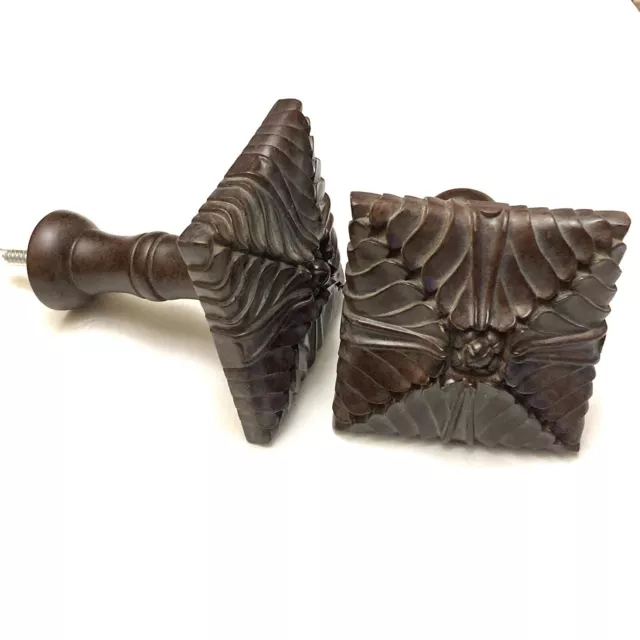 SET OF 2 Window Drapery Palm Medallion Holdbacks Curtain Tiebacks Wall Hook