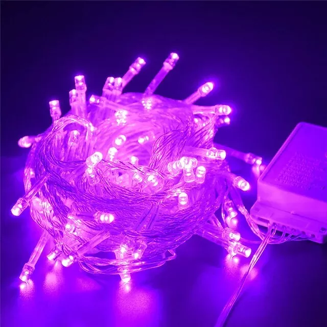 100 Mini Lucciole Led Viola Catena Luci Decorazioni Natalizie Albero Presepe 5Mt