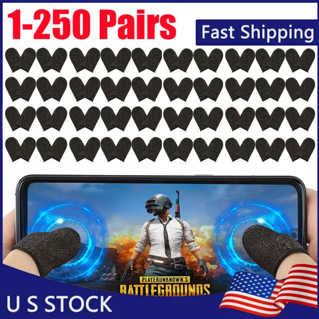 Touch Screen Gaming Finger Sleeve Mobile Game Controller Gloves Sweatproof LOT