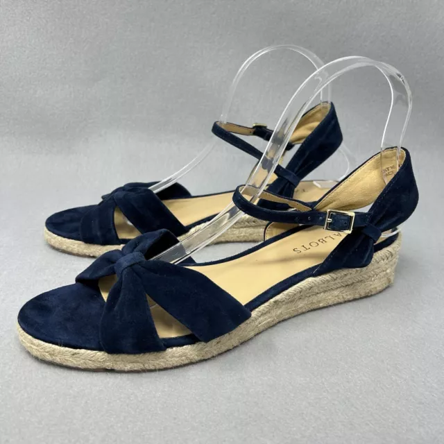 Talbots Pamela Knot Suede Espadrille Sandals, In Blue, Women’s Size 9M