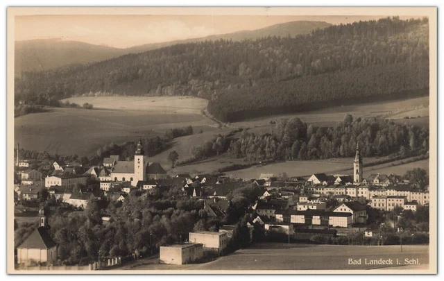 L?dek Zdrój Bad Landeck Schlesien, Panorama von der Zeppelinhöhe | usage worldwide Stock Photo