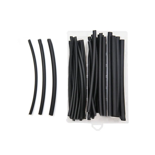 Kit tubo termoretraibile calore nero di alta qualità 45 pz lunghezza 7 pollici