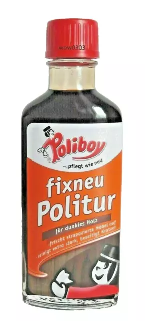 (84,50€/1L) Poliboy 100 ml fixneu Möbel-Politur für dunkles Holz