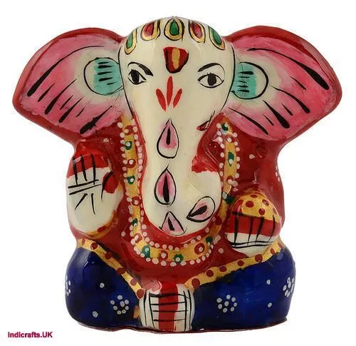 Hindu God Lord Bhagwan Hand Painted Statue Ganesh Ganesha Idol Maharaj Gajanan