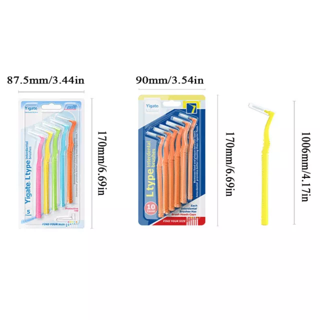 10X Outil De Cure-Dents En Forme De L Brosse Interdentaire Orthodontique R 3