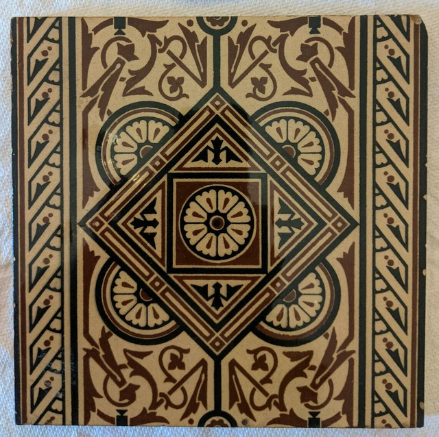 Large Minton China Works Stoke on Trent Tile