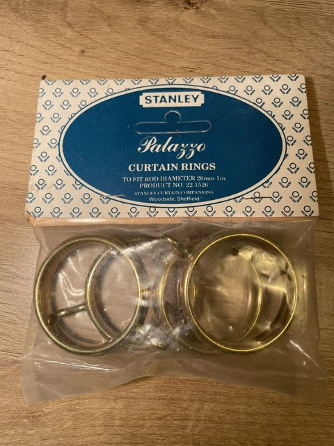 Anelli per tende in ottone Stanley per adattarsi diametro asta 26 mm confezione da 4