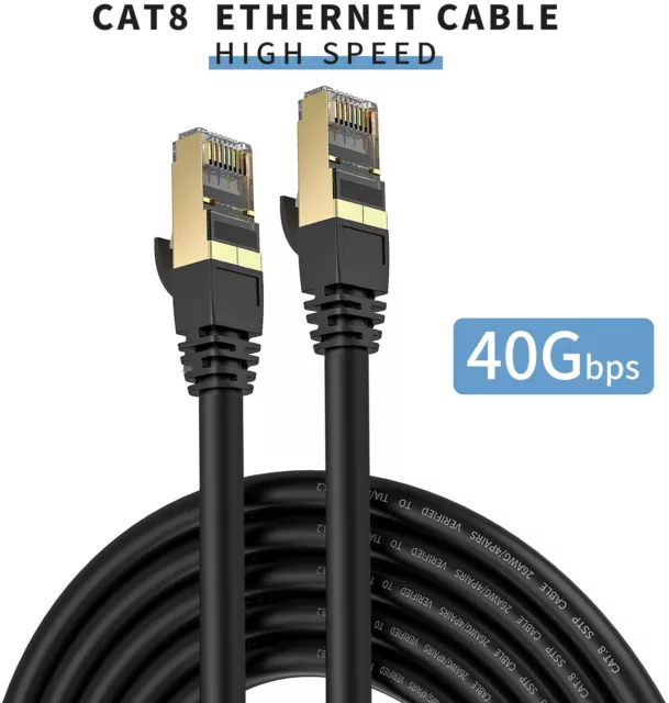 PREMIUM Ethernet Cable CAT8 7 Ultra High Speed 40Gbps LAN Patch Cord 1m-30m Lot