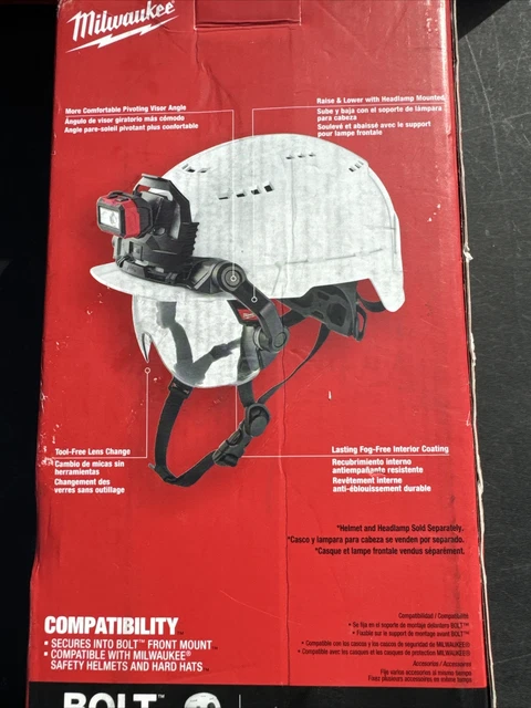 Lente transparente de doble capa para visera Milwaukee 48-73-1410 apto para cascos de seguridad Milwaukee