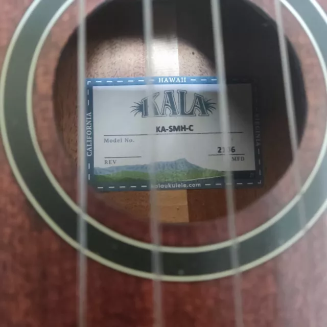 kala ka-smh-c all solid mahogany concert ukulele