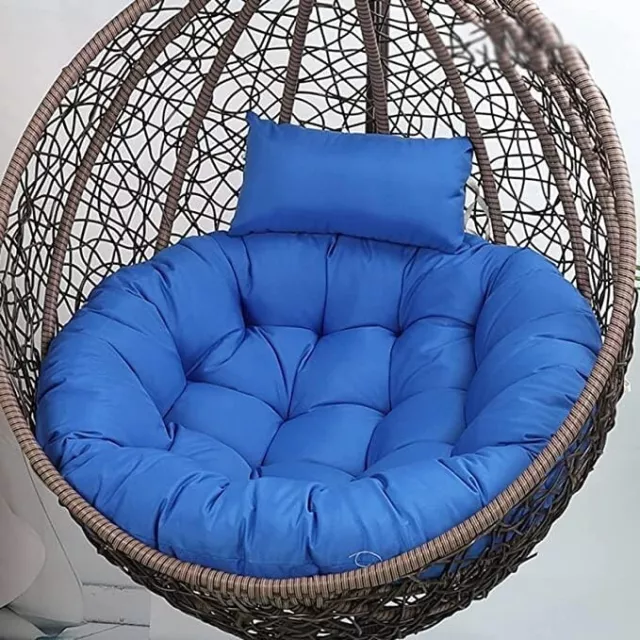 Soft Cushion Swing Hanging Egg Chair Garden Home Outdoor Patio Balcony Blue