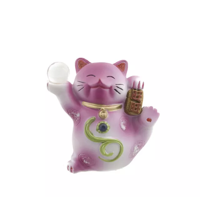 Maneki Neko - -statue Katze - Japan - Rosa - 7 CM - 6988