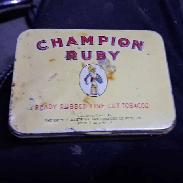champion ruby tobacco VINTAGE CHAMPION RUBY Tobacco Tin $155.41