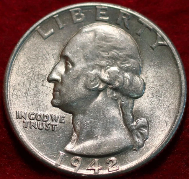 Uncirculated 1942-D Denver Mint Silver Washington Quarter
