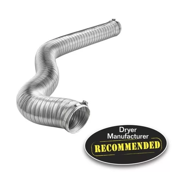 4" X 8 Foot Aluminum Flex Duct Pipe Dryer Hose With Clamps