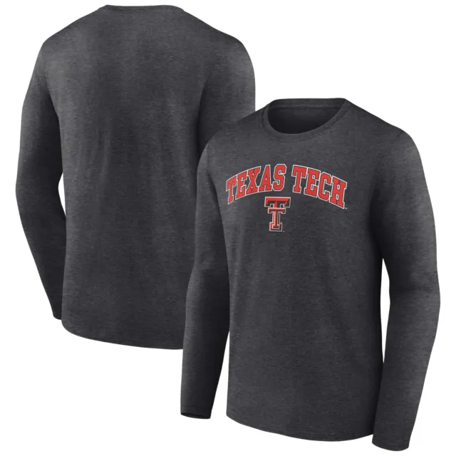 Men's Fanatics Branded Charcoal Texas Tech Red Raiders Campus Long Sleeve