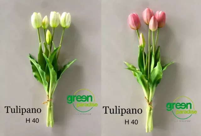 Fiori Artificiali Tulipani Mazzetto Decorazione Casa Arredo Composizioni