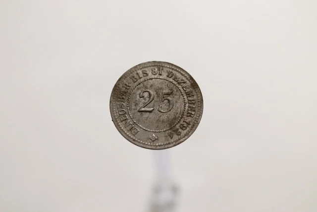 Germany War Money Token 25 Pfennig 1924 Anhalt Iron B19 #T1767