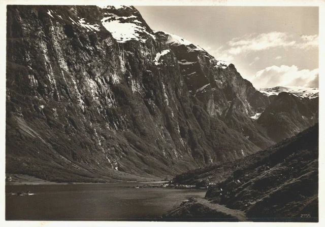 Norway Naeroyfjord Nærøyfjord Aurland Vestland Vintage RPPC BS17
