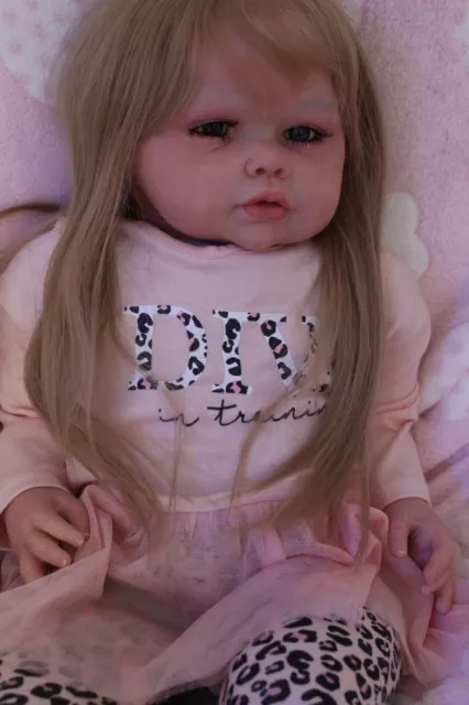 Reborn Ella-Mae Toddler Baby Girl Rooted Long Hair by Treasure Tots Nursery