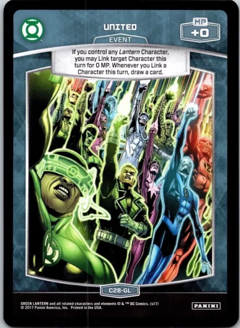 United C28-GL Green Lantern 2017 Panini Metax Trading Card Game TCG NM