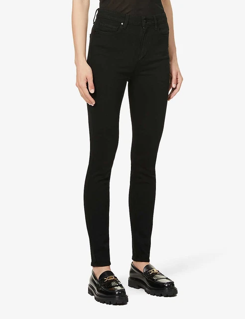 Paige Denim - Margot Ankle - Peg Snap Black - Super High Rise Ultra Skinny
