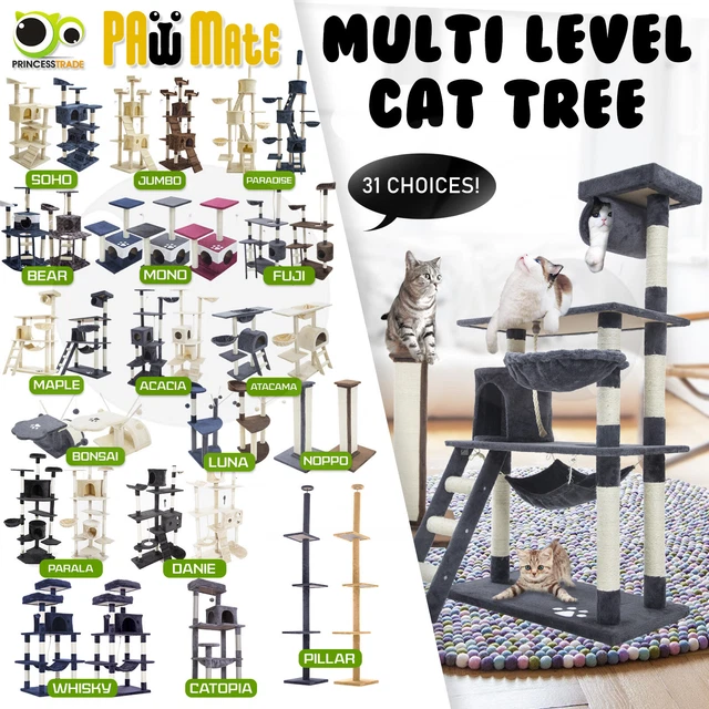 Cat Tree Scratching Post Scratcher Pole Gym Toy House Furniture Multi Level