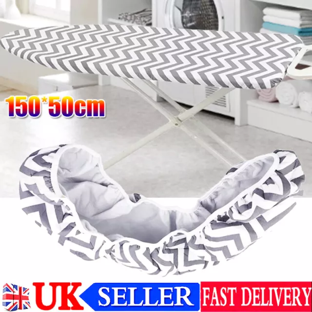 Super Extra Wide Large Elasticated Ironing Board Cover Replacement 150x50cm NEW
