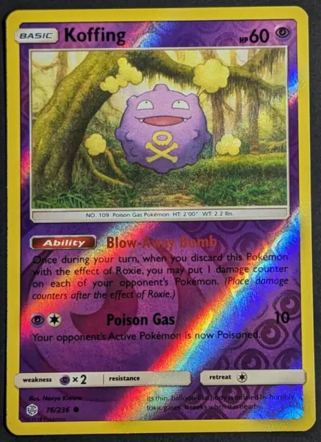Koffing Reverse Holo NM 76/236 Cosmic Eclipse Pokemon Card