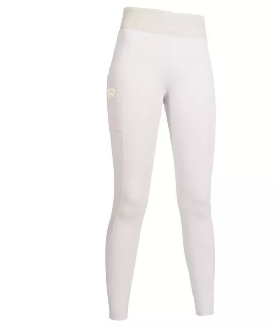 Leggins equitazione con silicone totale interno gamba e fascia alta in vita HKM