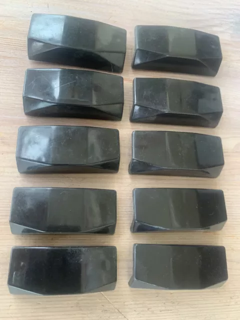 10 x  10mm  Black  Cockspur Window Handle Wedges Angled Striker Plates UPVC