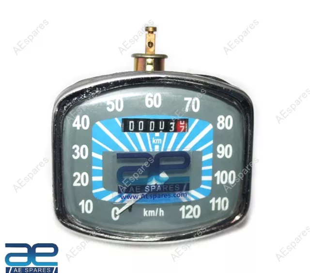Tachometer 0-120 Km / Hr Grau & Blau Farbe Für Vintage Vespa GS 150 @ US
