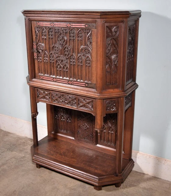 *ANTIQUE FRENCH GOTHIC Revival Highly Carved