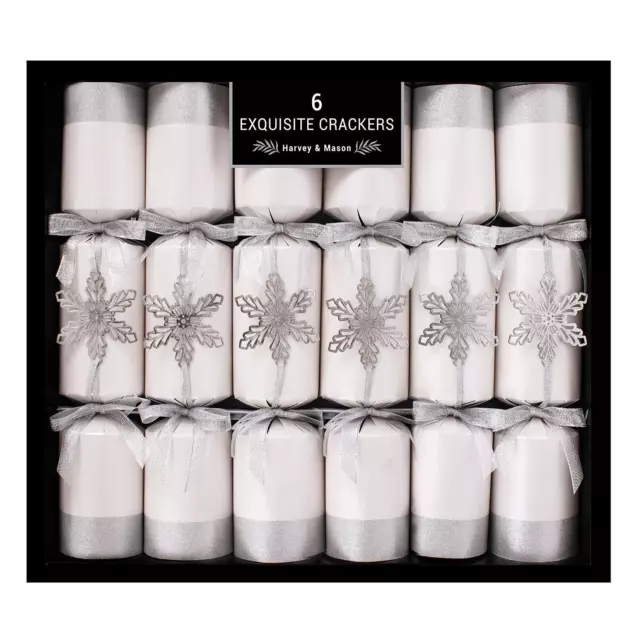 Christmas Crackers Box of 6 Luxury Exquisite Range Harvey Mason 13.5' Barrelled