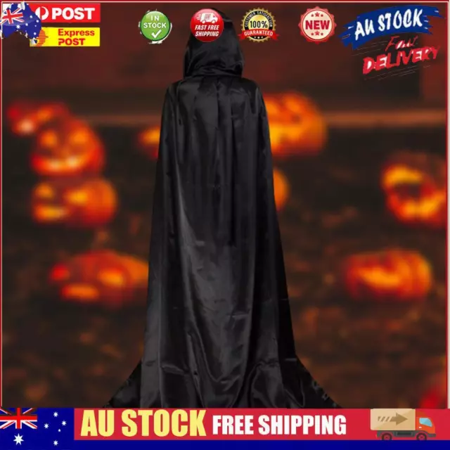 Halloween Cape Cloak Witch Grim Reaper Wizard Cape for Kids Adult (150cm Style 2