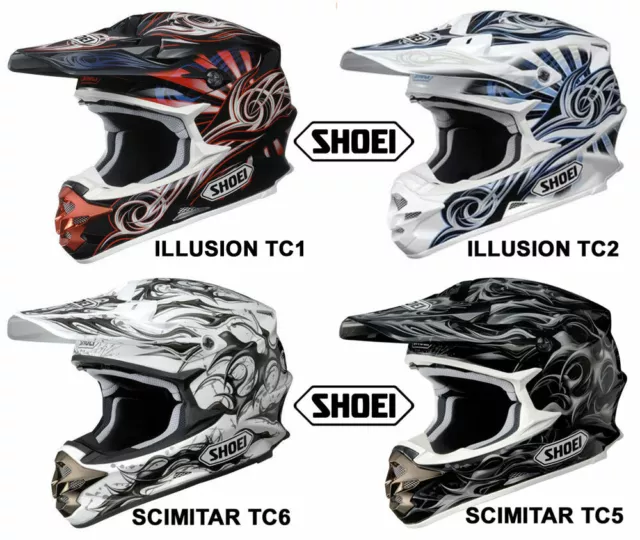 Casque Shoei Vfx-W "Collector"  Illusion Scimitar .... Enduro Supermotard Sx Mx