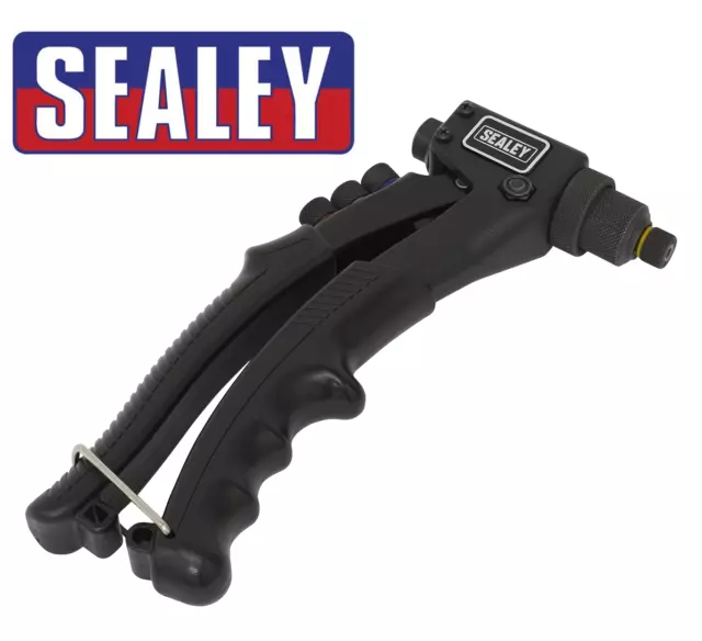 Sealey Rivet Gun Garage Long Arm Hand Squeeze Pop Blind Big Riveter Ak3987