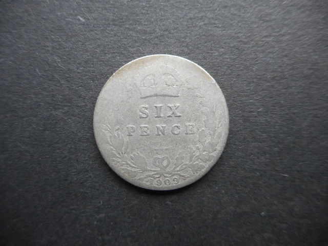 United Kingdom 6 Pence 1909 Edward VII (KM# 799)