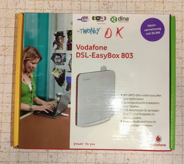 Vodafone DSL-EasyBox 803 router 4 porte