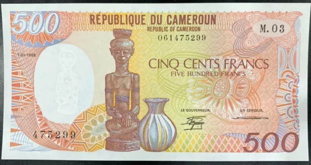 [4783983] Cameroon 500 Francs Perfect GEM UNC 1986