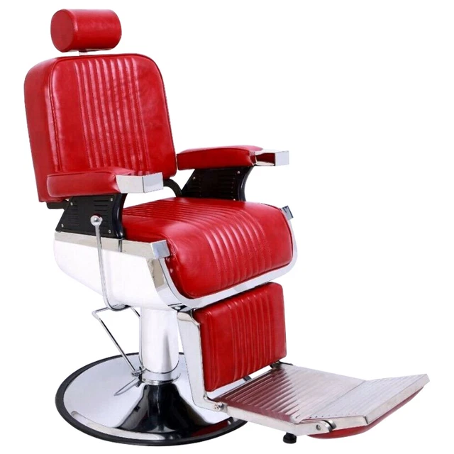 Red Recline Hydraulic Barber Chair for Salon  Spa Beauty Equipment