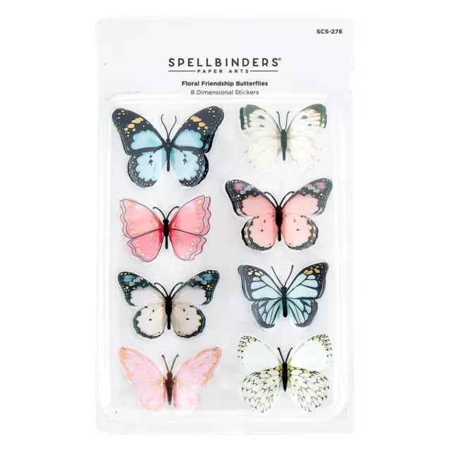 3 Pack Spellbinders Dimensional Stickers-Butterfly SCS278