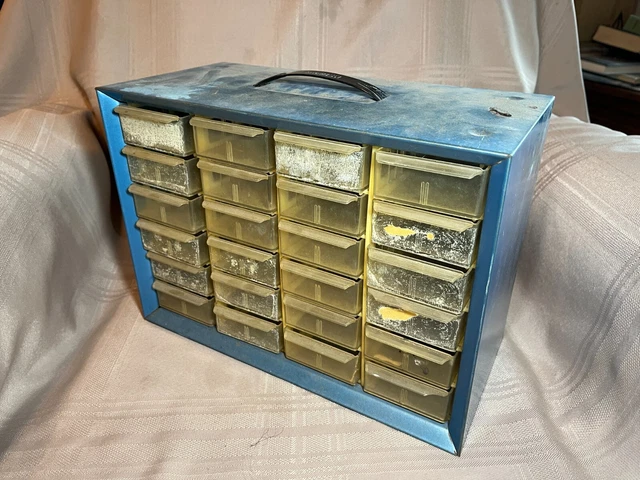 Vintage 24 Drawer Akro Mils Metal Parts Cabinet Storage Organizer