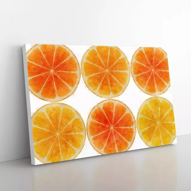 Orange Fruit Slices Canvas Wall Art Print Framed Picture Home Decor Living Room