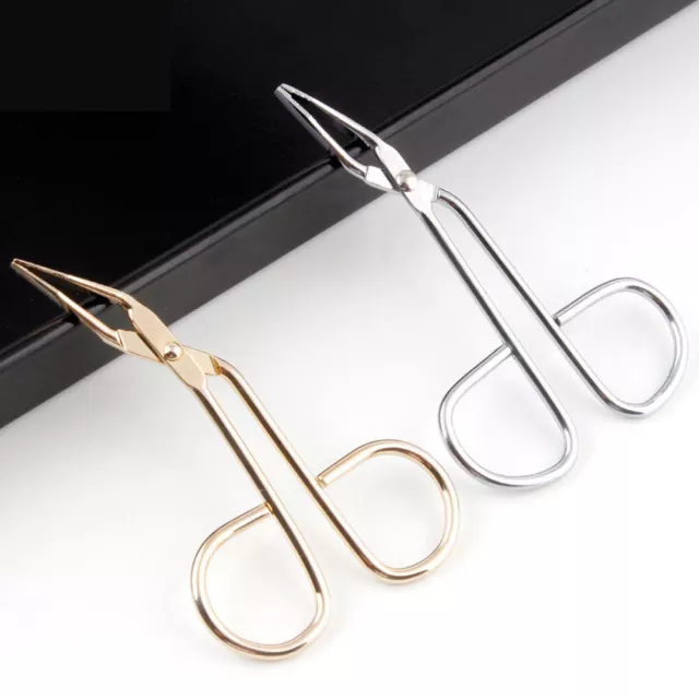 2pcs Men Women Beard Eyebrow Tweezers Makeup Tool With Scissors Handle Nose Hair