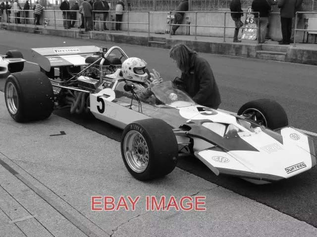 Photo  Chris Atkinson In The Pit Lane With His Ex-Mike Hailwood F5000 Surtees Ts