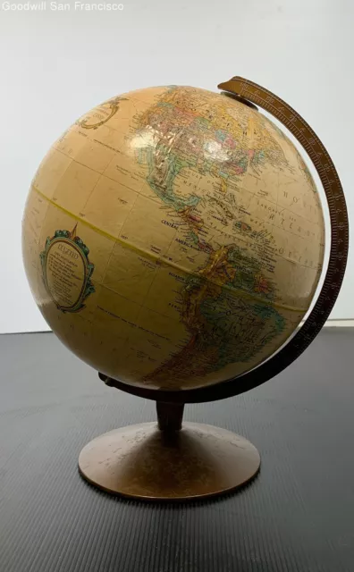 Vintage Replogle Classic Series World Globe 12" Rotating Axis Home Decorative